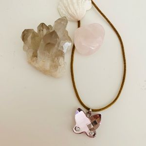 Swarovski butterfly pendent necklace